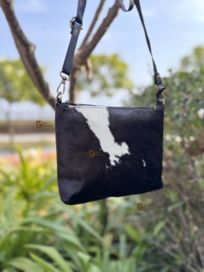 Bolso de cuero de piel de vaca de diseñador bohemio de lujo, elegante Bolso multiusos, cierre de cremallera, gran oferta, hermoso patrón de caramelo - Product Image 3