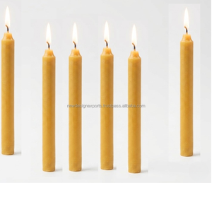 Premium Yellow Beeswax Dinner Candles – Eco-Friendly Dripless Taper Set for Events - Product Image 6