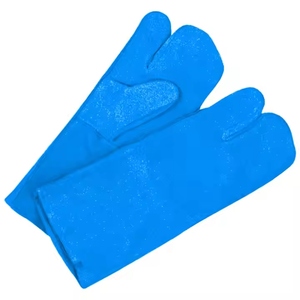 Guantes de Seguridad para Soldadura de Cuero Vacuno Duradero, Certificación CE, Sin Látex, Antiestáticos, Lisos, 11 oz, Uso General - Product Image 4
