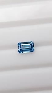 Diamante de 0.50 Ct, corte esmeralda, color azul elegante, cultivado en laboratorio, para la elaboración de anillos, certificado por IGI, diamantes sueltos, todos los tamaños disponibles. - Product Image 5