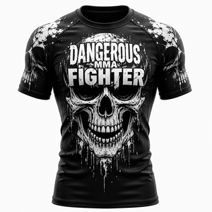 Rashguard BJJ 100% polyester, personnalisé, pour entraînement MMA et grappling, respirant, séchage rapide, vêtements de sport pour les compétitions, les événements et la salle de sport - Product Image 1