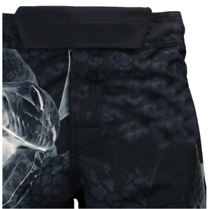 Shorts de sport décontractés pour hommes, imprimé serpent noir, séchage rapide, taille élastique, taille mi-haute, imprimé par sublimation - Product Image 4