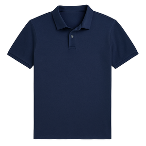 Chemise polo pour homme, style décontracté, tissu uni teint, manches courtes, 100% coton, grande taille, saison estivale, légère, sur mesure - Product Image 4