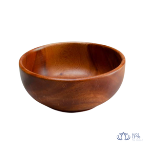 BLUE LOTUS <b>FARM</b> American Style Polished Wood Bowl-BPA Free Eco-Friendly Home Dining Bowl for Kitchen Use - Product Image 1
