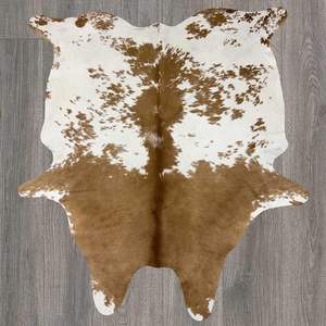 Alfombra decorativa de piel de vaca natural, piel auténtica con pelo, para sala de estar, dormitorio, decoración occidental. - Product Image 1
