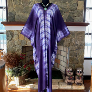 เดรสคาฟทันผ้าเรยอนย้อมสีชิโบริไซส์ใหญ่ทรงหลวมสไตล์โบฮีเมียนสำหรับใส่ไปเที่ยวทะเลช่วงฤดูร้อน - Product Image 1