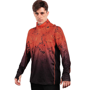 Factory Price OEM UPF 50 Waterproof Windproof Breathable Quick Dry Plus Size Spandex/Polyester Men's Fishing Hoodie Custom - Product Image 2