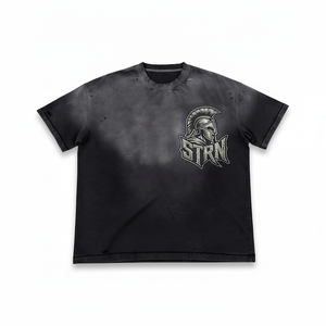 T-shirt Unisexe Personnalisé à Manches Courtes en Coton Tricoté Respirant Style Formel avec Strass Lavés à l'Acide pour Fabricants - Product Image 3