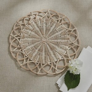 Sustainable Round Woven Rattan Placemat Handmade Natural Table <b>Mat</b> Boho Charger <b>Plate</b> Dining Table Decor Wholesale Bulk - Product Image 2