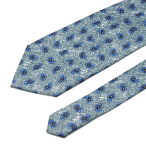 Men's Silk 9cm Wide Soft Smooth Ties Green <b>Navy</b> Blue Paisley Stripe Printed Necktie Wedding Party <b>Accessories</b> Gifts - Product Image 4