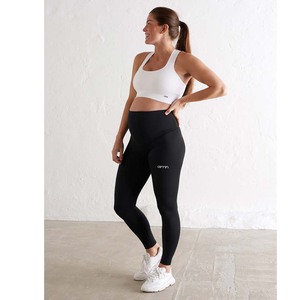 Women High Waist Maternity Jumpsuit Full Length Tummy Control <b>Shapewear</b> Black Spandex Nylon Stretch Pants for <b>Pregnancy</b> - Product Image 3