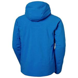 Veste de ski imperméable à capuche bleue pour homme, vêtement d'extérieur sportif d'hiver, coupe classique, coque en polyester avec fermeture éclair - Product Image 2