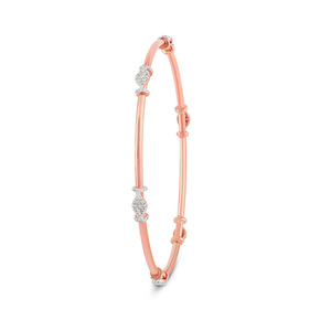 Geometric Openwork Diamond Link <b>Bangle</b> <b>Bracelet</b> - Product Image 3
