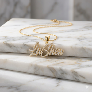 Trendy Hip hop 10K <b>Solid</b> <b>Gold</b> Custom Iced Cursive Initial Letter Name <b>Pendant</b> Charms Moissanite Diamond Personalized Party Gifts - Product Image 5