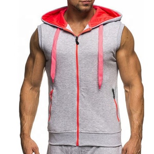 New Best Quality <b>Sleeveless</b> Zipper <b>Hoodie</b> for Men - Product Image 6