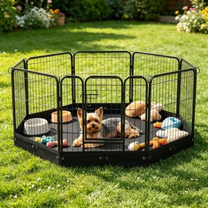 Cuccia Moderna Rettangolare per Cani da Esterno con Tetto in Acciaio Salvaspazio per Animali di Piccola Taglia - Product Image 5