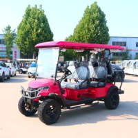 4 voiturettes de golf 6 places voiturette de golf électrique 72v 4 + 2 passagers Buggy de golf tout-terrain électrique de chasse Buggy de golf voiture