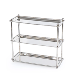 ชั้นวางเค้กสี่เหลี่ยมสแตนเลส 3 ชั้น ถาดเสิร์ฟแบบใช้ซ้ำได้ ชั้นวางโชว์ - Product Image 1