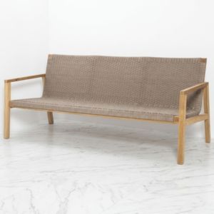 Colección de Muebles para Proyectos: Sofá de Jardín, Banco, Sillón y Otomana de Teca con Cuerda Trenzada Estilo Escandinavo para Terraza y Piscina - Product Image 4