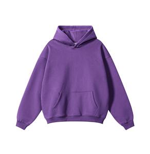 เสื้อสเวตเชิ้ตผ้าฝ้ายมีฮู้ดขนาดใหญ่สำหรับผู้ชาย สีพื้น ดีไซน์กระเป๋าเสื้อแบบลำลอง ใส่ได้ในฤดูใบไม้ร่วง - Product Image 6
