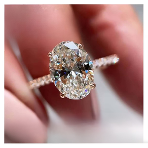 Custom IGI Certified Lab Grown Diamond Ring Solid Gold Platinum Wedding Bands <b>Round</b> Oval <b>Cushion</b> Radiant Cut Jewelry - Product Image 3