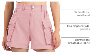 Shorts de sport pour enfants avec poches, taille boutonnée, shorts d'uniforme scolaire, shorts décontractés pour le jogging, la randonnée, shorts cargo - Product Image 2
