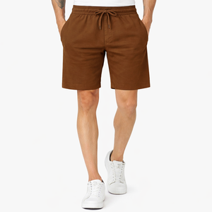 Pantalones cortos casuales de lana para hombre |   Cierre con cordón en la cintura de punto |   Estilo de Tabla Transpirable |   Logotipo Personalizado OEM al por Mayor - Product Image 4