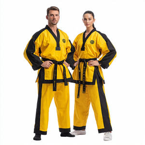 ชุดเทควันโดโอเวอร์ไซส์สำหรับผู้ชายและผู้หญิง ผ้าฝ้ายโพลีเอสเตอร์ 100% ชุดนักมวย ชุดยูโด ชุดเทควันโด - Product Image 1