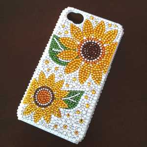 Handmade Embroidered Phone Case with Eye Design Multicolor Textile Pattern Rectangular Shape Artistic Craft Accessory - Product Image 2