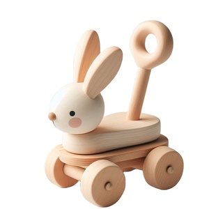 ของเล่นวอล์คเกอร์ไม้แฮนด์เมดสำหรับเด็กเหมาะสำหรับการเดินและเล่นในช่วงต้น - Product Image 1