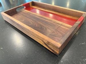 Bandeja de Madera y Resina 100% Natural Ecológica de Alta Calidad, Bandeja de Servicio de Venta Caliente al por Mayor para Uso en el Hogar, Hoteles y Restaurantes - Product Image 4