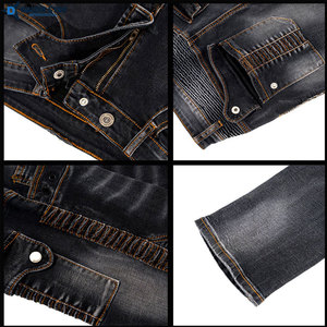 Jeans de Motocicleta para Hombre, Lavados con Efecto Desgastado, con Bolsillos para Equipo de Protección, Transpirables, Resistentes a la Abrasión, 220g, Alta Calidad, para Todas las Temporadas - Product Image 5