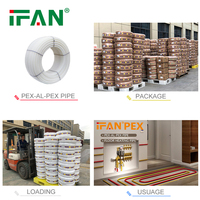 Tuyau d'eau froide et chaude IFAN de qualité ASTM F1974, 16-32 mm, PEX Al PEX, pour chauffage au sol, tuyaux PEX