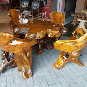 Meubles extensibles en bois de teck massif, design moderne et simple, pour la maison, la salle à manger, le salon, l'extérieur, l'hôtel - résistant à l'eau et durable - Product Image 3