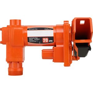 Pompa di Trasferimento Carburante 12V/24V DC, 20 GPM ad Alto Flusso, in Ghisa, 1/4 HP, Pompa Estrattore Benzina con Contenitore di Raccolta per Carburante - Product Image 1