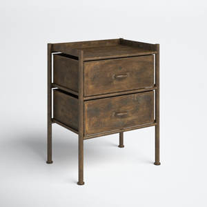 Sinan Joss & Main Industrial Chic Mesa auxiliar con almacenamiento para muebles de sala de estar - Product Image 3