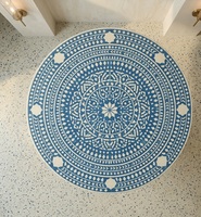 Table basse ronde sur piétement, table centrale décorative en métal, taille et forme personnalisées pour salon, hôtel, café