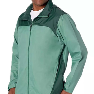 Men's Blue Polyester Windproof Turn-down Collar Casual Autumn Regular Fit Solid Color Button Closure <b>Coach</b> Jacket For Sale - Product Image 5