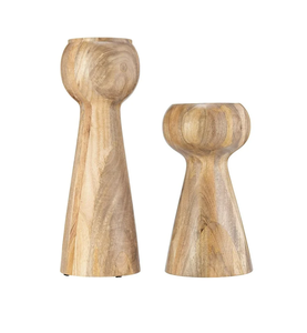 Support de bougie en bois Royal Crafts, porte-bougie pilier, porte-bougie chauffe-plat pour centre de table, support de bougie en bois - Product Image 6