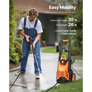 Idropulitrice Elettrica ad Alta Potenza, Max 4500 PSI, 3.2 GPM, 250 Bar, Nuova Condizione, 4 Attacchi Rapidi per Macchina Pulitrice a Pressione - Product Image 4