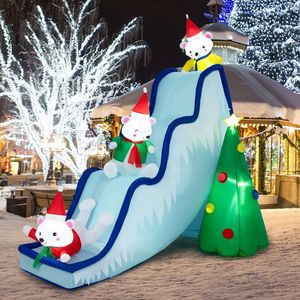 Tobogán Inflable de Oso Polar de 9 Pies para Decoración de Jardín Navideña al Aire Libre con Luces LED - Product Image 4