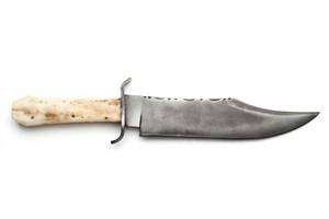 Couteau utilitaire ergonomique S Guard à double lame de précision pour extérieur, en acier au carbone, avec manche en os de requin - Product Image 6