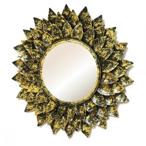Miroir mural rond en métal doré le plus vendu, style bohème, art décoratif encadré - Product Image 4