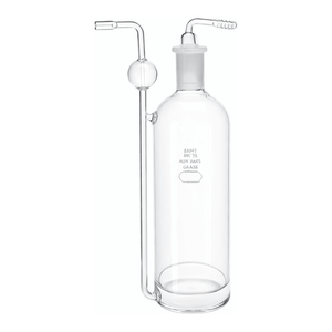 Botella de lavado de gases de vidrio de borosilicato PYREX de 125 ml con filtro de malla gruesa para humidificación en laboratorio - Product Image 3