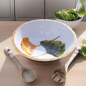 Bandeja Grande de Madera de Mango con Esmalte Turquesa Seguro para Alimentos, Decoración de Cocina, Decoración del Hogar, Tazón para Ensaladas y Frutas a Precio de Mayoreo - Product Image 4