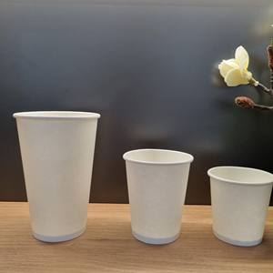 Vasos de papel desechables para café y té, producto ecológico, 8oz 10oz 14oz, blanco, gran venta, entrega rápida, precio de proveedor. - Product Image 4