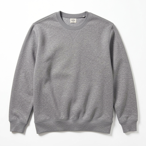 Men’s Unlined French Terry Crew Neck <b>Sweatshirt</b> Regular Fit Cotton Pullover Casual Streetwear Lightweight <b>Plain</b> <b>Sweatshirt</b> OEM - Product Image 1