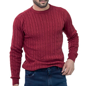 Men's Modern Slim Fit Crew Neck Sweater Long Sleeve Knit Pullover Top Soft Stretch Fabric Comfortable Fit for Casual Office Wear - Product Image 1