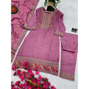 Hermoso conjunto de traje elegante para fiestas Pent and Fancy Dupatta para mujer - Product Image 3