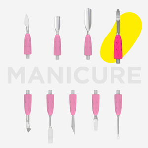 UNIQ-19 STALEKS Repousse-cuticules en acier inoxydable à bord tranchant pour manucure, outils de dépose de vernis gel et de nettoyage des ongles - Product Image 6